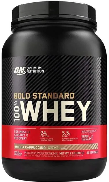 Протеїн сироватковий змішаний Optimum Nutrition Gold Standard 100% Whey, капучино мокко, 907 г