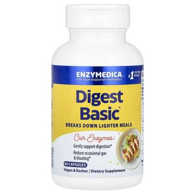 Пищеварительные ферменты Enzymedica Digest Basic, 90 капсул