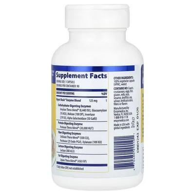Травні ферменти Enzymedica Digest Basic, 90 капсул