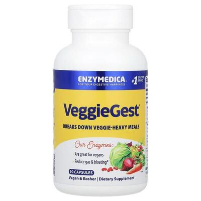 Пищеварительные ферменты Enzymedica VeggieGest, 90 капсул