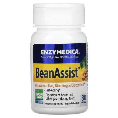 Пищеварительные ферменты Enzymedica BeanAssist, 30 капсул