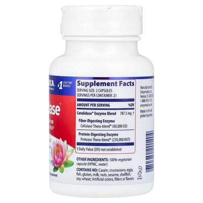 Кандідаза Enzymedica Candidase, 42 капсули