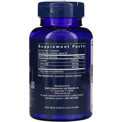 Амінокислотний комплекс Life Extension Branched Chain Amino Acids, 90 капсул