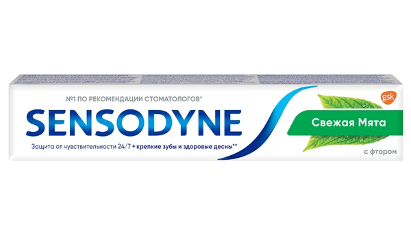 Зубна паста Sensodyne Фтор Свіжа м'ята, 75 мл