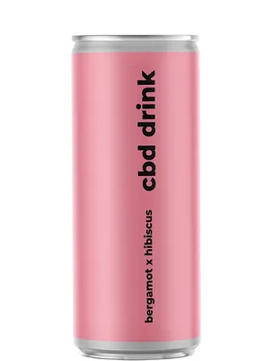 Напій CBD Drink 40 mg бергамот гібіскус, банка, 0,33 л