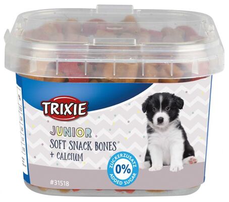 Лакомство для собак Trixie 31518 Soft Snack Junior Косточка с кальцием ведро, 140 г