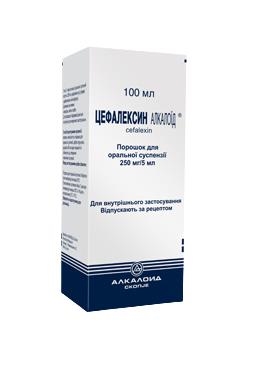 Цефалексин Алкалоид порошок д/ор. сусп. 250 мг/5 мл по 100 мл (65.4 г) во флак.