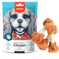 Ласощі для собак Wanpy Chicken Jerky Dumbbells Кіст-гантель з в'яленою куркою, 100 г
