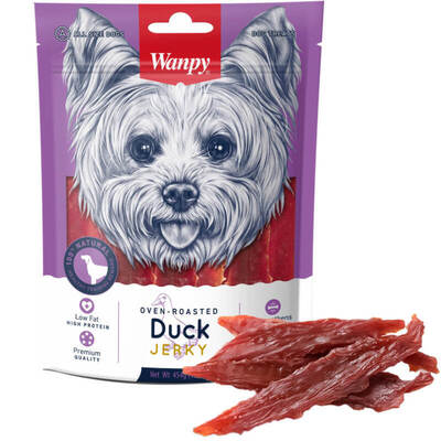 Лакомство для собак Wanpy Duck Jerky Вяленое филе утки, 100 г