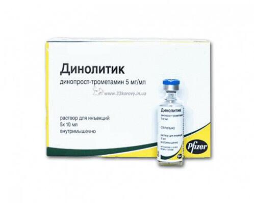 Динолитик (ДЛЯ ЖИВОТНЫХ) раствор для инъекций по 10 мл, 5 флаконов