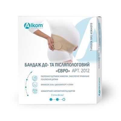Бандаж до- и послеродовой Алком 2012 Евро, белого цвета, размер 3