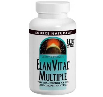 Мультивитамины Source Naturals Elan Vital Multiple, 60 таблеток