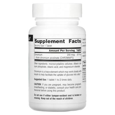 Хром пиколинат Source Naturals Chromium Picolinate 200 мкг, 240 таблеток