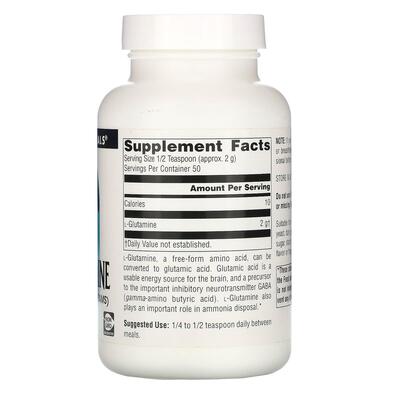 Глутамин Source Naturals L-Glutamine порошок, 100 г