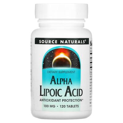 Альфа-липоевая кислота Source Naturals Alpha Lipoic Acid 100 мг, 120 таблеток