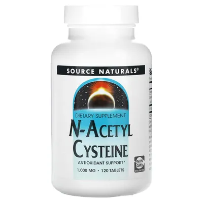 N-ацетилцистеїн Source Naturals N-Acetyl Cysteine 1000 мг, 120 таблеток