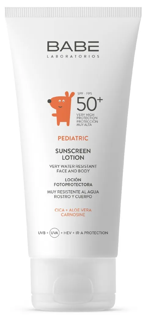 Лосьйон сонцезахисний Babe Laboratorios Pediatric SPF50+ для обличчя та тіла дитячий, 100 мл