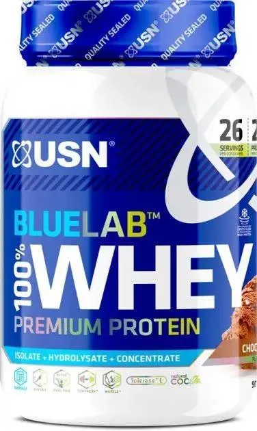 Протеїн сироватковий змішаний USN Blue Lab 100% Whey шоколад, 908 г