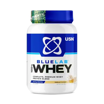 Протеїн сироватковий змішаний USN Blue Lab 100% Whey ваніль, 908 г