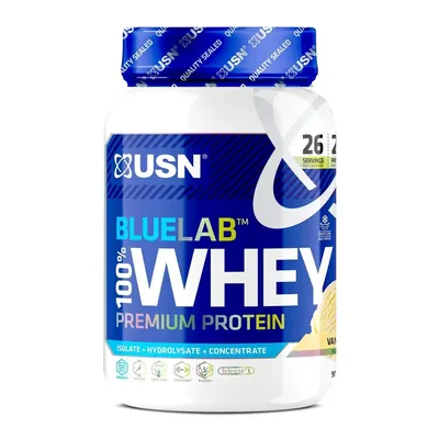 Протеїн сироватковий змішаний USN Blue Lab 100% Whey ваніль, 908 г