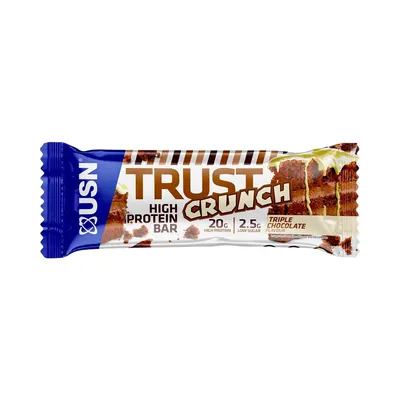 Батончик протеїновий USN Trust Crunch потрійний шоколад, 60 г