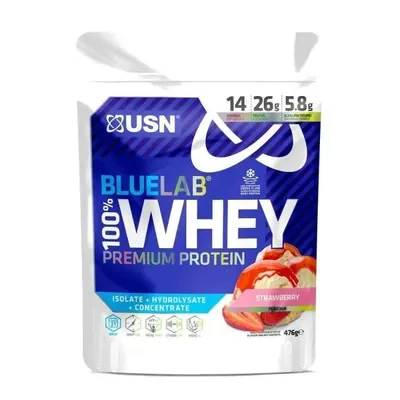 Протеїн сироватковий змішаний USN Blue Lab 100% Whey полуниця, 476 г