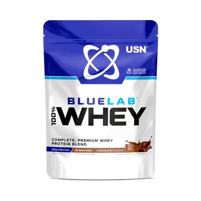 Протеїн сироватковий змішаний USN Blue Lab 100% Whey шоколад, 476 г