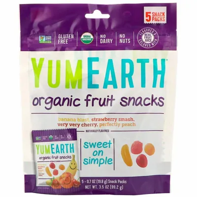 Желейні фруктові снеки YumEarth Organic Fruit Snacks пакетики по 19.8 г №5