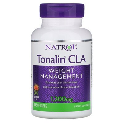 Конъюгированная линолевая кислота Natrol Tonalin CLA 1200 мг, 60 мягких таблеток