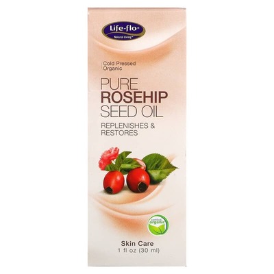 Масло шиповника Life Flo Organic Pure Rosehip Seed Oil для ухода за кожей, 30 мл