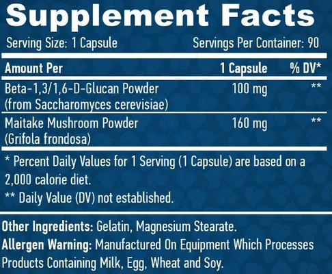Бета-глюкани Haya Labs Beta Glucans 100 мг, 90 капсул