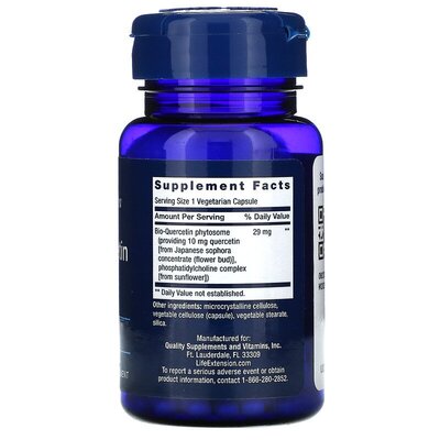 Био-кверцетин Life Extension Bio-Quercetin, 30 вегетарианских капсул