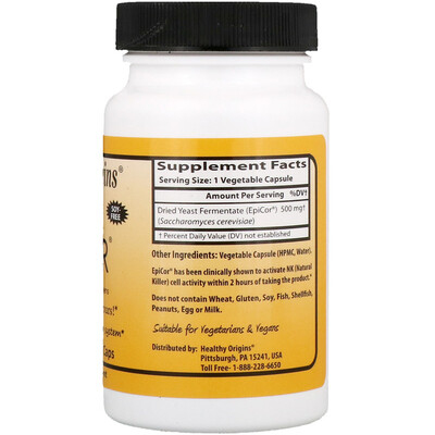Эпикор Healthy Origins EpiCor 500 мг, 30 капсул