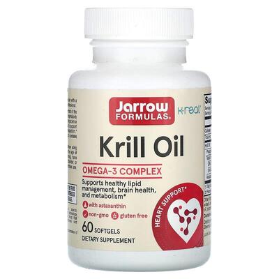 Масло криля Jarrow Formulas Krill Oil, 60 мягких капсул.