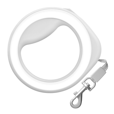 Поводок-рулетка для собак Collar WAUDOG круглый, размер XS-M, белый