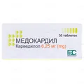 Медокардил таблетки по 6.25 мг №30 (10х3)