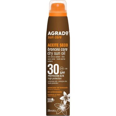 Масло для тела Agrado активатор загара сухое SPF30, 200 мл