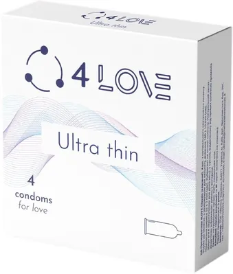 Презервативи 4LOVE Ultra thin ультра тонкі, 4 штуки