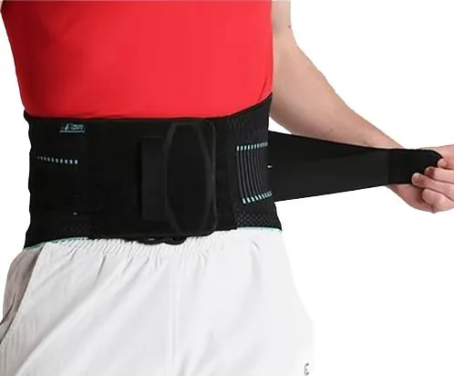 Корсет попереково-крижовий Morsa REF-40.404 трикотажний з додатковим поясом, чорний, розмір XXL