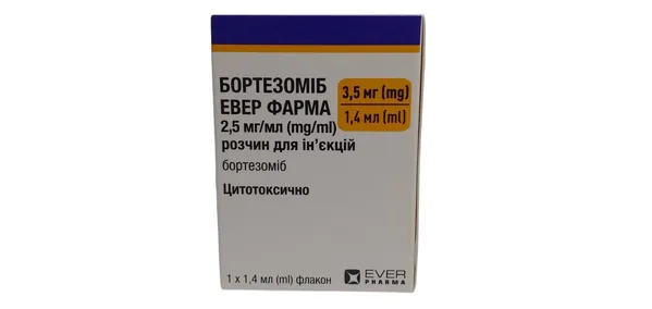 Бортезоміб Евер Фарма розчин д/ін. 2.5 мг/мл по 1.4 мл №1 у флак.