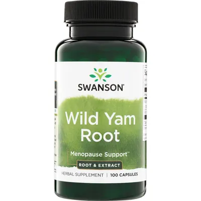 Дикий ямс Swanson Wild Yam Root, 100 капсул