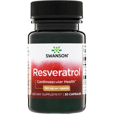 Ресвератрол Swanson Resveratrol 100 мг, 30 капсул