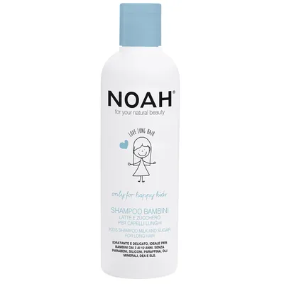 Шампунь дитячий Noah Kids Shampoo For Long Hair на основі мигдального молочка для довгого волосся, 250 мл