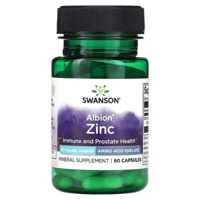 Цинк Swanson Zinc капсули по 30 мг №90