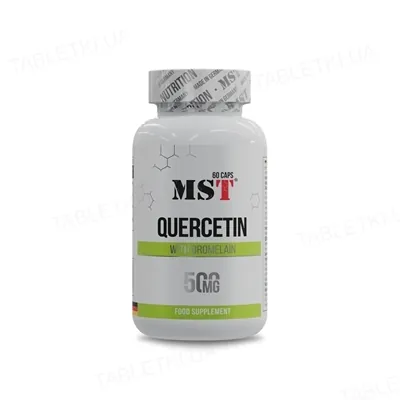 Кверцетин + Бромелайн MST Nutrition Quercetin + Bromelain 500 мг, 60 капсул
