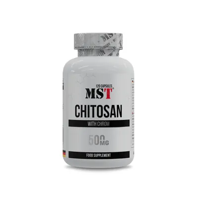 Хітозан + Хром MST Nutrition Chitosan + Chromium 500 мг, 120 капсул