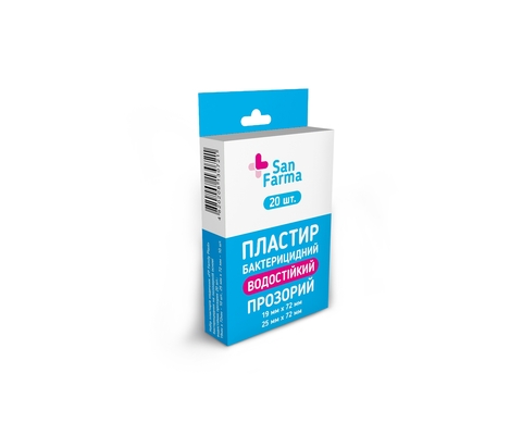 Набор пластырей San Farma на полимерной основе, 20 штук