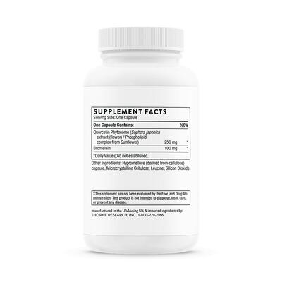 Кверцетин Thorne Research Quercetin Complex (Quercenase) капсулы №60