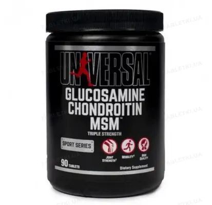 Хондропротектор Universal Nutrition Glucosamine Chondroitin MSM Sport Series, 90 таблеток