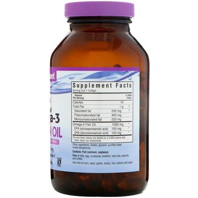 Натуральная Омега-3 из жира лосося Bluebonnet Nutrition капсулы №90